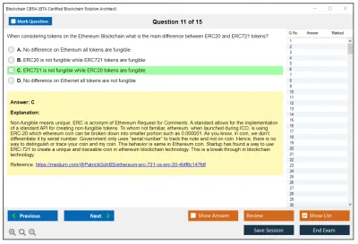 Blockchain CBSA BTA Certified Blockchain Solution Architect Practice test exam simulator test engine exam Prep practice test questions answers Image 11