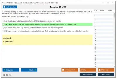 Amazon AWS SOA-C02 AWS Certified SysOps Administrator - Associate (SOA-C02) Practice test exam simulator test engine exam Prep practice test questions answers Image 15