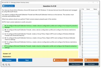 Microsoft MD-101 Managing Modern Desktops Practice test exam simulator test engine exam Prep practice test questions answers Image 8