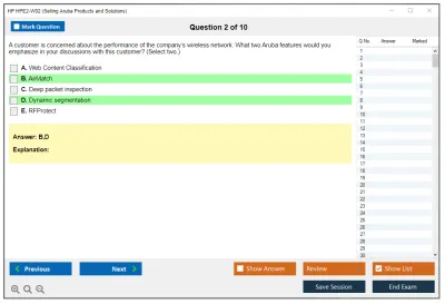 HP HPE2-W02 Selling Aruba Products and Solutions Practice test exam simulator test engine exam Prep practice test questions answers Image 2
