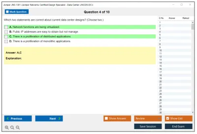 Juniper JN0-1301 Juniper Networks Certified Design Specialist - Data Center (JNCDS-DC) Practice test exam simulator test engine exam Prep practice test questions answers Image 4