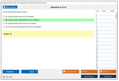 Guidance Software GD0-110 Certification Exam for EnCE Outside North America Practice test exam simulator test engine exam Prep practice test questions answers Image 6