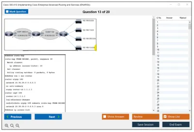 Cisco 300-410 Implementing Cisco Enterprise Advanced Routing and Services (300-410 ENARSI) Practice test exam simulator test engine exam Prep practice test questions answers Image 13