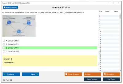 Huawei H12-811_V1.0 HCIA-Datacom V1.0 Exam Practice test exam simulator test engine exam Prep practice test questions answers Image 20