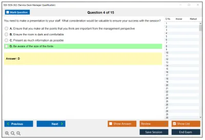 SDI SD0-302 Service Desk Manager Qualification Practice test exam simulator test engine exam Prep practice test questions answers Image 4