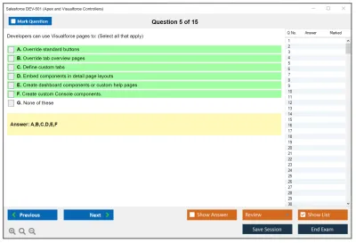 Salesforce DEV-501 Certified Force.com Advanced Developer Practice test exam simulator test engine exam Prep practice test questions answers Image 5