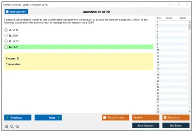 CompTIA N10-007 CompTIA Network+ 2018 Practice test exam simulator test engine exam Prep practice test questions answers Image 18