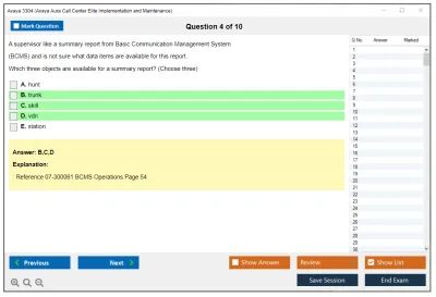 Avaya 3304 Avaya Aura Call Center Elite Implementation and Maintenance Practice test exam simulator test engine exam Prep practice test questions answers Image 4