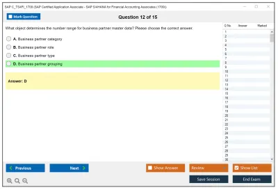 SAP C_TS4FI_1709 SAP Certified Application Associate - SAP S/4HANA for Financial Accounting Associates (1709) Practice test exam simulator test engine exam Prep practice test questions answers Image 12