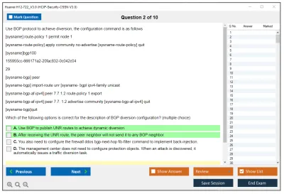 Huawei H12-722_V3.0 HCIP-Security-CSSN V3.0 Practice test exam simulator test engine exam Prep practice test questions answers Image 2