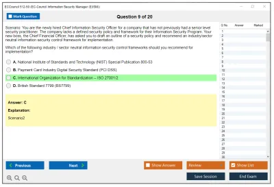 ECCouncil 512-50 EC-Council Information Security Manager (E|ISM) Practice test exam simulator test engine exam Prep practice test questions answers Image 9