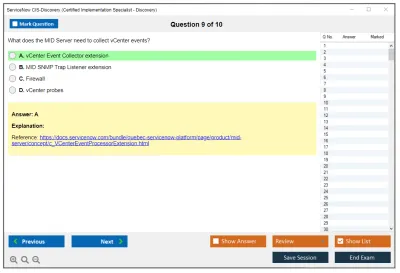 ServiceNow CIS-Discovery Certified Implementation Specialist - Discovery Practice test exam simulator test engine exam Prep practice test questions answers Image 9