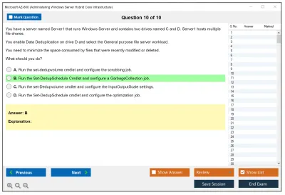 Microsoft AZ-800 Administering Windows Server Hybrid Core Infrastructure Practice test exam simulator test engine exam Prep practice test questions answers Image 10