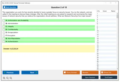 Exin SCNS SCNS Tactical Perimeter Defense Practice test exam simulator test engine exam Prep practice test questions answers Image 2