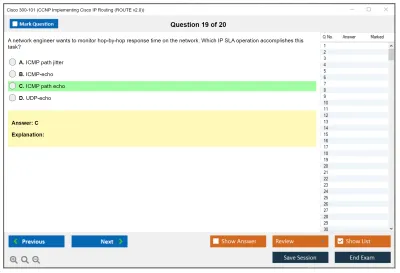 Cisco 300-101 CCNP Implementing Cisco IP Routing (ROUTE v2.0) Practice test exam simulator test engine exam Prep practice test questions answers Image 19