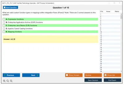 SAP C_PO_7517 SAP Certified Technology Associate - SAP Process Orchestration Practice test exam simulator test engine exam Prep practice test questions answers Image 1