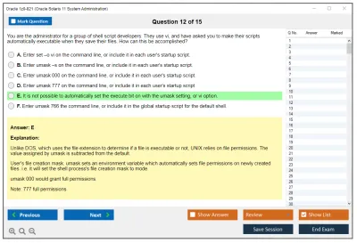 Oracle 1z0-821 Oracle Solaris 11 System Administration Practice test exam simulator test engine exam Prep practice test questions answers Image 12