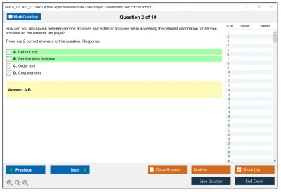 SAP C_TPLM22_67 SAP Certified Associate - SAP Project Systems with SAP ERP 6.0 EHP7 Practice test exam simulator test engine exam Prep practice test questions answers Image 2
