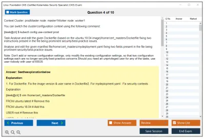 Linux Foundation CKS Certified Kubernetes Security Specialist (CKS) Practice test exam simulator test engine exam Prep practice test questions answers Image 4