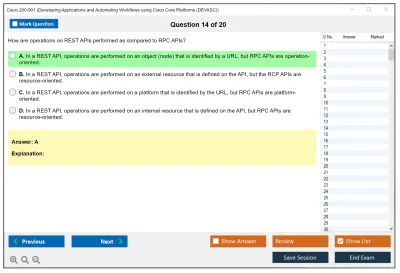 Cisco 200-901 DevNet Associate (DEVASC) Practice test exam simulator test engine exam Prep practice test questions answers Image 14