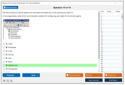Genesys PC-CIC-Core PureConnect: CIC Core Certification Practice test exam simulator test engine exam Prep practice test questions answers Image 10