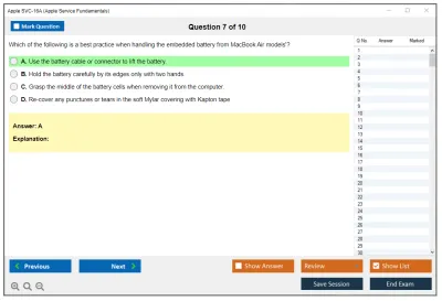 Apple SVC-16A Apple Service Fundamentals Practice test exam simulator test engine exam Prep practice test questions answers Image 7