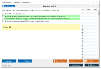Fortinet NSE5_FAZ-6.2 Fortinet NSE 5 - FortiAnalyzer 6.2 Practice test exam simulator test engine exam Prep practice test questions answers Image 1