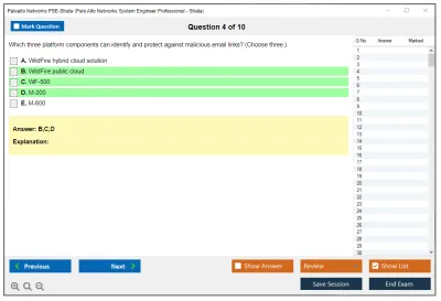 Palo Alto Networks PSE-Strata Palo Alto Networks System Engineer Professional - Strata Practice test exam simulator test engine exam Prep practice test questions answers Image 4