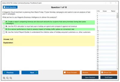 Adobe AD0-E708 Adobe Commerce Business Practitioner Expert Practice test exam simulator test engine exam Prep practice test questions answers Image 1