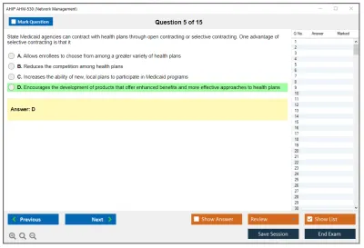 AHIP AHM-530 Network Management Practice test exam simulator test engine exam Prep practice test questions answers Image 5