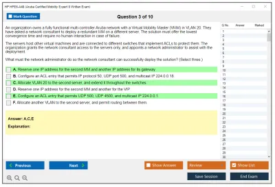 HP HPE6-A48 Aruba Certified Mobility Expert 8 Written Exam Practice test exam simulator test engine exam Prep practice test questions answers Image 3