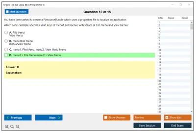 Oracle 1z0-809 Java SE 8 Programmer II Practice test exam simulator test engine exam Prep practice test questions answers Image 12