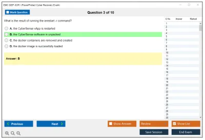 EMC DEP-3CR1 PowerProtect Cyber Recovery Exam Practice test exam simulator test engine exam Prep practice test questions answers Image 3