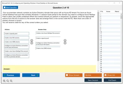 Microsoft AZ-140 Configuring and Operating Windows Virtual Desktop on Microsoft Azure Practice test exam simulator test engine exam Prep practice test questions answers Image 2