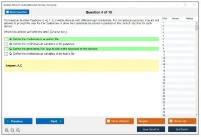 Juniper JN0-221 Automation and DevOps, Associate Practice test exam simulator test engine exam Prep practice test questions answers Image 4