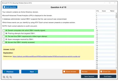 Microsoft 70-744 Securing Windows Server 2016 Practice test exam simulator test engine exam Prep practice test questions answers Image 4