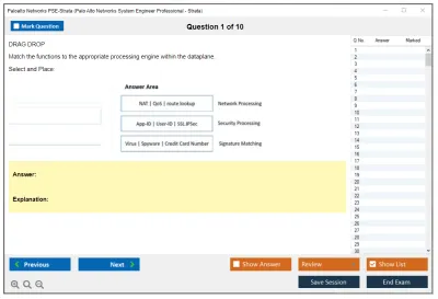 Palo Alto Networks PSE-Strata Palo Alto Networks System Engineer Professional - Strata Practice test exam simulator test engine exam Prep practice test questions answers Image 1
