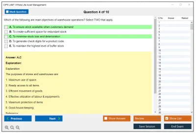 CIPS L4M7 Whole Life Asset Management Practice test exam simulator test engine exam Prep practice test questions answers Image 4