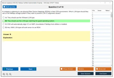 Network Appliance NS0-502 NetApp Certified Implementation Engineer – SAN Practice test exam simulator test engine exam Prep practice test questions answers Image 9