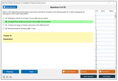 Test Prep CGFNS Commission on Graduates of Foreign Nursing Schools Practice test exam simulator test engine exam Prep practice test questions answers Image 8