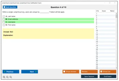 JumpCloud JumpCloud-Core JumpCloud Core Certification Exam Practice test exam simulator test engine exam Prep practice test questions answers Image 4