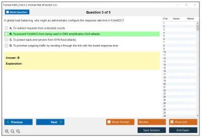 Fortinet NSE6_FAD-6.2 Fortinet NSE 6 - FortiADC 6.2 Practice test exam simulator test engine exam Prep practice test questions answers Image 3