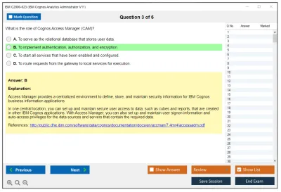 IBM C2090-623 IBM Cognos Analytics Administrator V1 Practice test exam simulator test engine exam Prep practice test questions answers Image 3