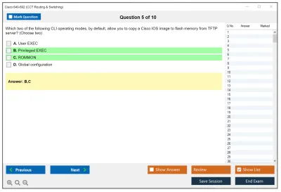 Cisco 640-692 CCT Routing & Switching Practice test exam simulator test engine exam Prep practice test questions answers Image 5