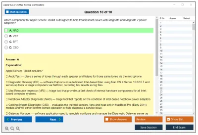 Apple 9L0-012 Mac Service Certification Practice test exam simulator test engine exam Prep practice test questions answers Image 10