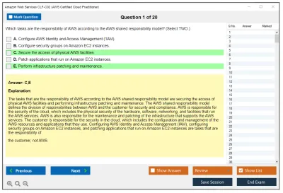 Amazon Web Services CLF-C02 AWS Certified Cloud Practitioner Practice test exam simulator test engine exam Prep practice test questions answers Image 1