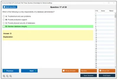 IIA IIA-CIA-Part3-3P CIA Exam Part Three: Business Knowledge for Internal Auditing Practice test exam simulator test engine exam Prep practice test questions answers Image 17