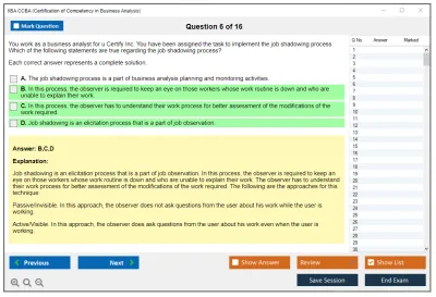 IIBA CCBA Certification of Capability in Business Analysis (CCBA) Practice test exam simulator test engine exam Prep practice test questions answers Image 6