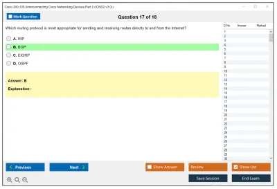 Cisco 200-105 Interconnecting Cisco Networking Devices Part 2 (ICND2 v3.0) Practice test exam simulator test engine exam Prep practice test questions answers Image 17