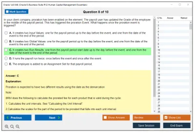 Oracle 1z0-548 Oracle E-Business Suite R12 Human Capital Management Essentials Practice test exam simulator test engine exam Prep practice test questions answers Image 8